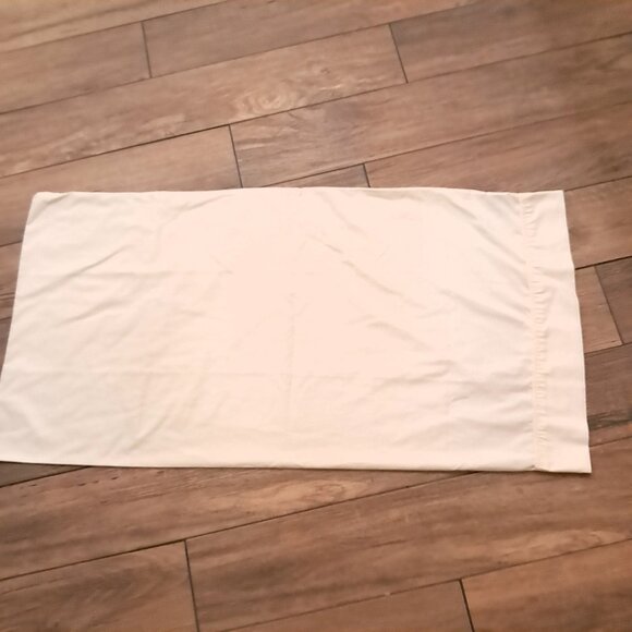 Vintage Cannon King pillowcase embroidered swirl trim ivory off white cream - Picture 9 of 9